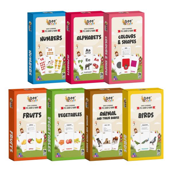 7-in-1 Educational Flash Cards Set for Toddlers